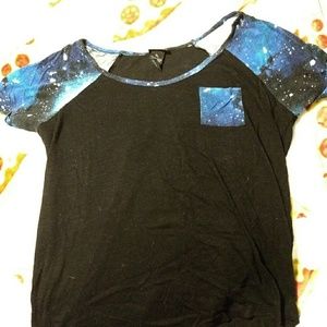 Black galaxy t shirt